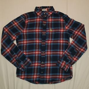 Abercrombie kids flannel sz M muscle fit